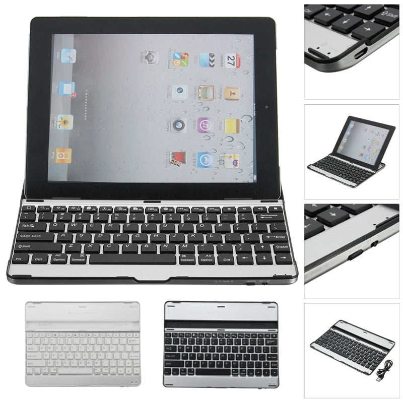 Ultra Thin Aluminum Bluetooth Stand Keyboard For iPads